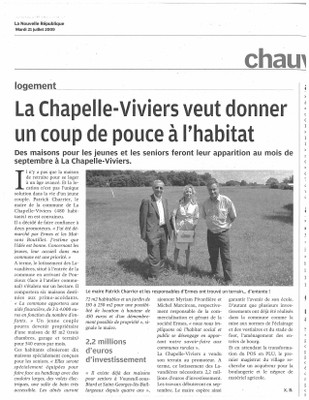 La Chapelle-Viviers veut donner un coup de pouce à l'habitat